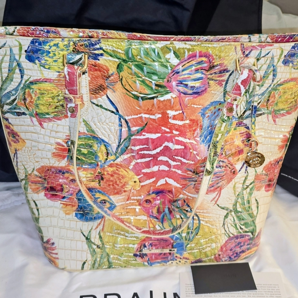 NWT Brahmin Ezra Sealife Melbourne Leather Tote